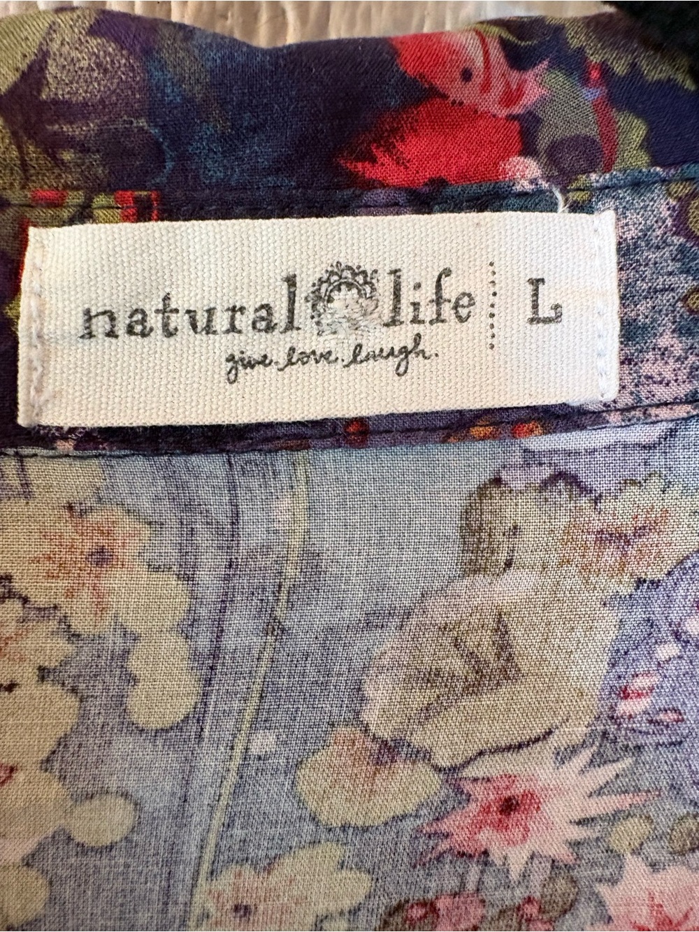 Natural Life Rebecca Midi Maxi Dress Boho Cottagecore Size L - Picture 6 of 8
